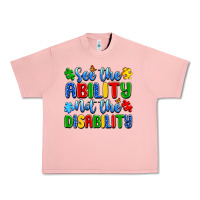 Salmon see the ability not the disability Urban Heavy Tee - Artiststas