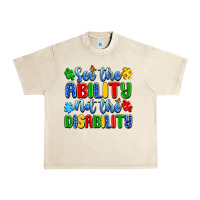 Sandshell see the ability not the disability Urban Heavy Tee - Artiststas