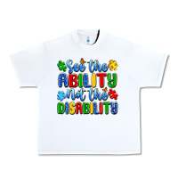 White see the ability not the disability Urban Heavy Tee - Artiststas