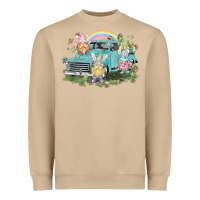 Mushroom Easter gnomies with truck Easter Day Heavyweight Sweatshirt - HowdyJamesFarm
