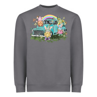 Storm Easter gnomies with truck Easter Day Heavyweight Sweatshirt - HowdyJamesFarm