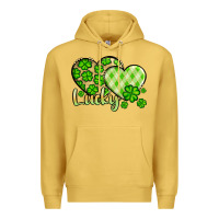 Antique Gold St. Patrick's Lucky hearts Premium Hoodie - OliviaCreatesArt