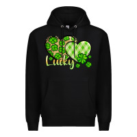 Black St. Patrick's Lucky hearts Premium Hoodie - OliviaCreatesArt