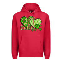 Cardinal St. Patrick's Lucky hearts Premium Hoodie - OliviaCreatesArt
