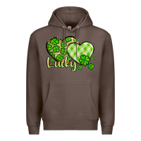 Coffee St. Patrick's Lucky hearts Premium Hoodie - OliviaCreatesArt