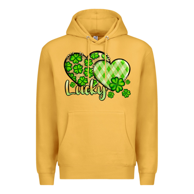 St. Patrick's Lucky Hearts Premium Hoodie by OliviaCreatesArt | Teevron