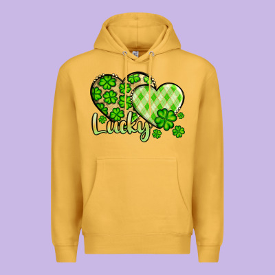 St. Patrick's Lucky Hearts Premium Hoodie Designed By Oliviacreatesart