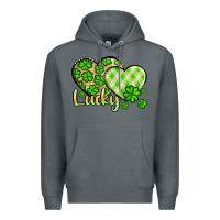 Rock St. Patrick's Lucky hearts Premium Hoodie - OliviaCreatesArt