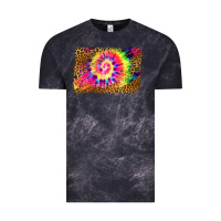 Cloud Black leopard, tie die backgraund Vintage Tee - JahusDesignShop