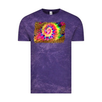 Cloud Purple leopard, tie die backgraund Vintage Tee - JahusDesignShop