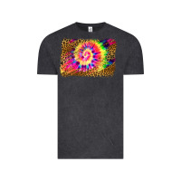 Vintage Black leopard, tie die backgraund Vintage Tee - JahusDesignShop