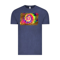 Vintage Denim leopard, tie die backgraund Vintage Tee - JahusDesignShop