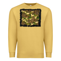 Antique Gold camouflage and leopard background Premium Sweatshirt - BundleAndBundleShop