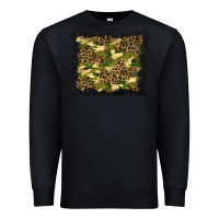 Black camouflage and leopard background Premium Sweatshirt - BundleAndBundleShop