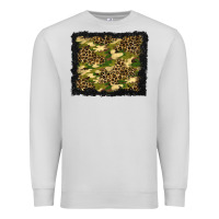 Dove Grey camouflage and leopard background Premium Sweatshirt - BundleAndBundleShop