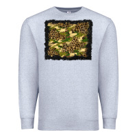 Heather Grey camouflage and leopard background Premium Sweatshirt - BundleAndBundleShop