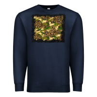 Navy camouflage and leopard background Premium Sweatshirt - BundleAndBundleShop