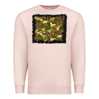 Pale Pink camouflage and leopard background Premium Sweatshirt - BundleAndBundleShop