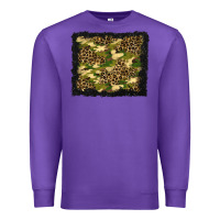 Purple camouflage and leopard background Premium Sweatshirt - BundleAndBundleShop
