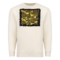 Sandshell camouflage and leopard background Premium Sweatshirt - BundleAndBundleShop