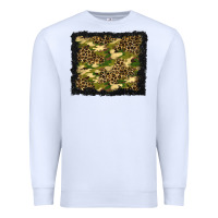 White camouflage and leopard background Premium Sweatshirt - BundleAndBundleShop