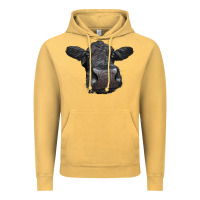 Vintage Mustard Black Angus Heifer Vintage Hoodie - LillyAllenDesigns