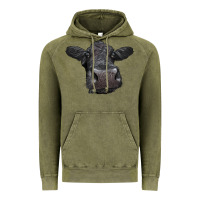 Vintage Olive Black Angus Heifer Vintage Hoodie - LillyAllenDesigns