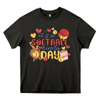 Asphalt it's a softball kinda day Heavy Core Tee - MaliasSmallBusiness