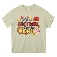 Mossy it's a softball kinda day Heavy Core Tee - MaliasSmallBusiness