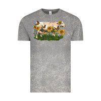 Cloud Rock charolais cow with sunflower Vintage Tee - LillyAllenDesigns