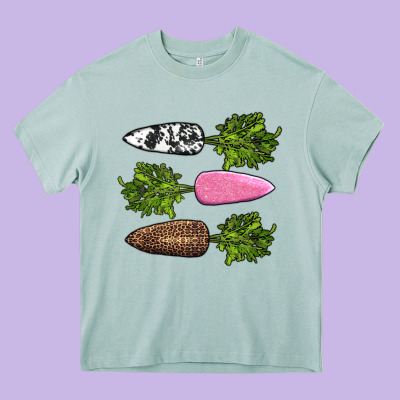 Easter Carrots Heavy Core Tee Designed By Adodesignshop