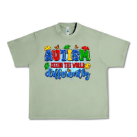 Oil Green autism seeing the world differently Urban Heavy Tee - Artiststas