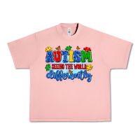 Salmon autism seeing the world differently Urban Heavy Tee - Artiststas