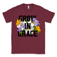 Burgundy Grow In Grace Classic Tee - LillyAllenDesigns