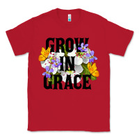 Red Grow In Grace Classic Tee - LillyAllenDesigns