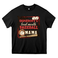 Black somebody's loud mouth baseball mama Heavy Core Tee - MaliasSmallBusiness