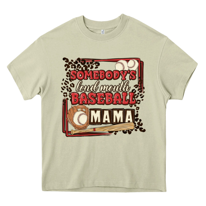 Somebody's Loud Mouth Baseball Mama Heavy Core Tee by MaliasSmallBusiness | Teevron