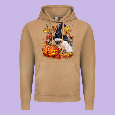 Halloween Hedgehog Vintage Hoodie Designed By Lillyallendesigns