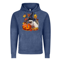 Vintage Denim Halloween Hedgehog Vintage Hoodie - LillyAllenDesigns
