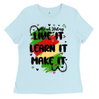 Baby Blue 365 days Ladies Tee - MaliasSmallBusiness