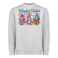 Heather Grey Happy Easter gnomies Easter Day Heavyweight Sweatshirt - HowdyJamesFarm