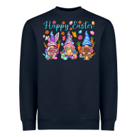 Navy Happy Easter gnomies Easter Day Heavyweight Sweatshirt - HowdyJamesFarm