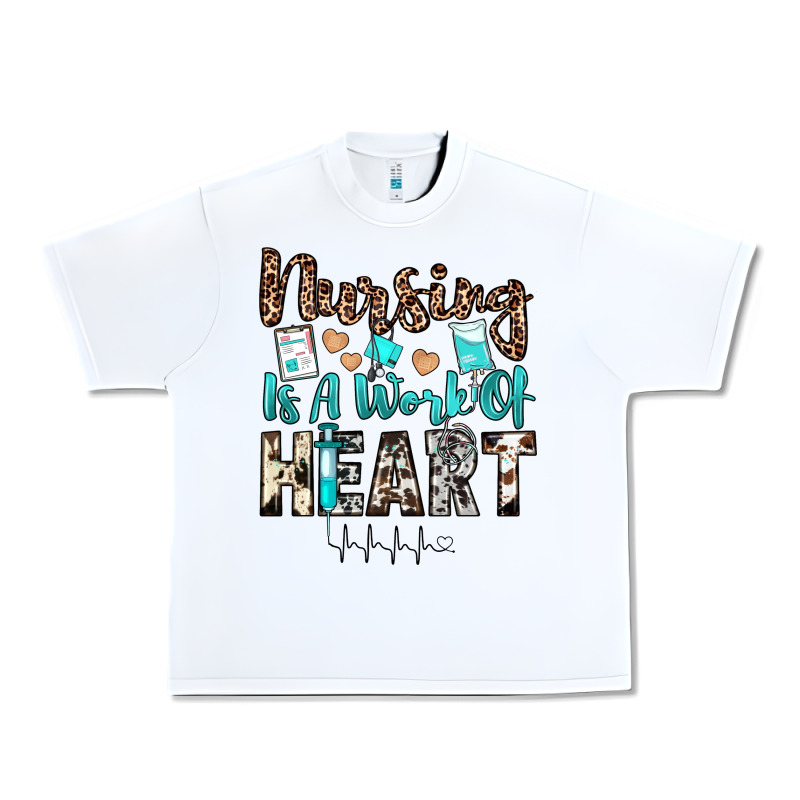 Nursing Is A Work Of Heart Urban Heavy Tee by JahusDesignShop | Teevron