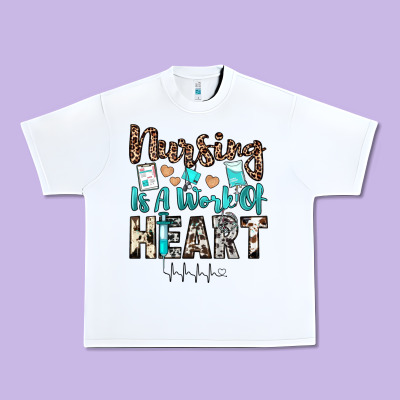 Nursing Is A Work Of Heart Urban Heavy Tee Designed By Jahusdesignshop