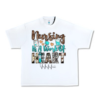 White nursing is a work of heart Urban Heavy Tee - JahusDesignShop