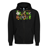 Black Lucky hunter St. Patrick's Day Zipper Hoodie - OliviaCreatesArt