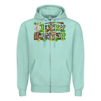 Seafoam Lucky hunter St. Patrick's Day Zipper Hoodie - OliviaCreatesArt