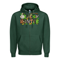Sports Green Lucky hunter St. Patrick's Day Zipper Hoodie - OliviaCreatesArt