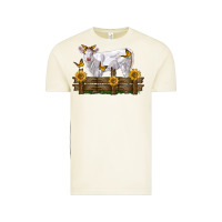 Vintage Arctic charolais calf with sunflowers Vintage Tee - LillyAllenDesigns