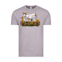 Vintage Zinc charolais calf with sunflowers Vintage Tee - LillyAllenDesigns